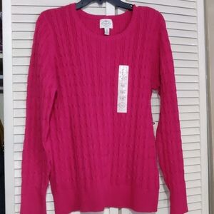 St. John's Bay Womens Crew Neck Long Sleeve Pullov